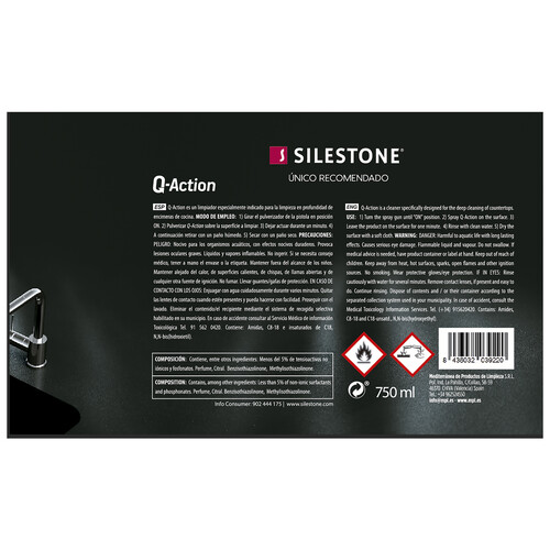 Q-ACTION Limpia encimeras Silestone spray Q-ACTION 750 ml.