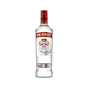 Imagen de SMIRNOFF Etiqueta roja Vodka blanco con triple destilación y filtrado diez veces botella de 70 cl.