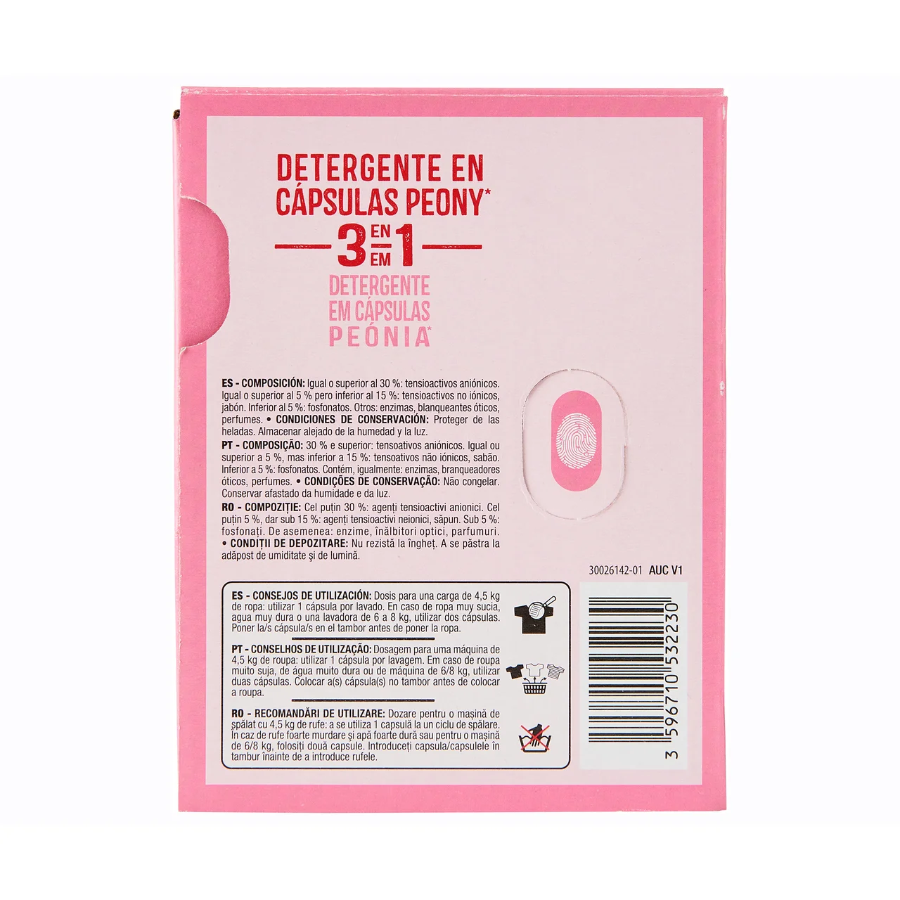 PRODUCTO ALCAMPO Detergente en cápsulas para máquina 3 en 1 Floral 20 ds.