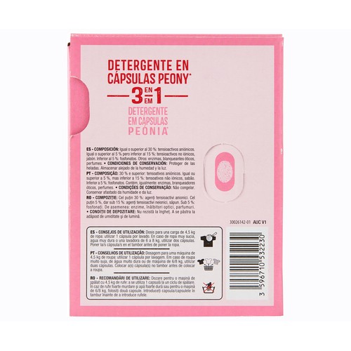 PRODUCTO ALCAMPO Detergente en cápsulas para máquina 3 en 1 Floral 20 ds.