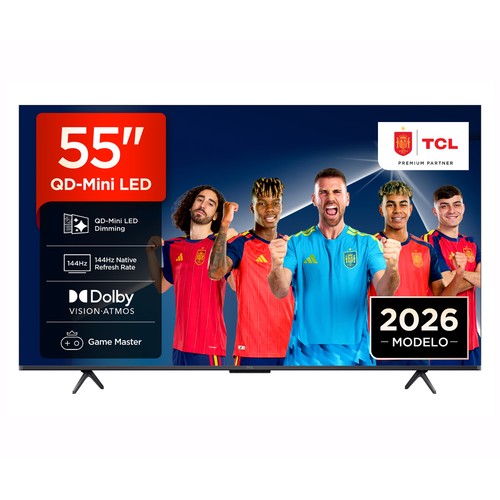 Televisión 139,7 cm (55") TCL  QD-MINILED 55P8L, 4K, GOOGLE Tv, HDR, Dolby vision / atmos, 4 HDMI, USB