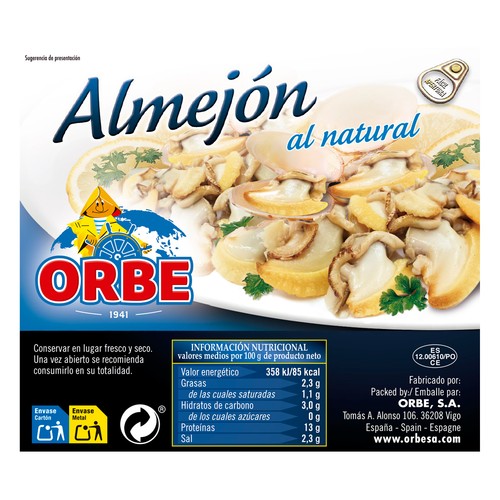ORBE Almejón al natural 63 g