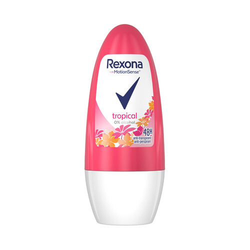 REXONA Tropical Desodorante roll on para mujer 50 ml.
