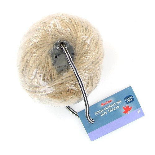 Bobina yute con 2 cabos, 1,2 mm x 80 m, ALCAMPO.