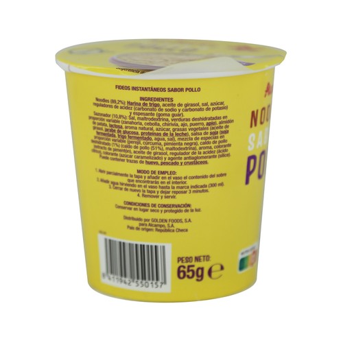 PRODUCTO ALCAMPO Noodles sabor pollo vaso 650 g.