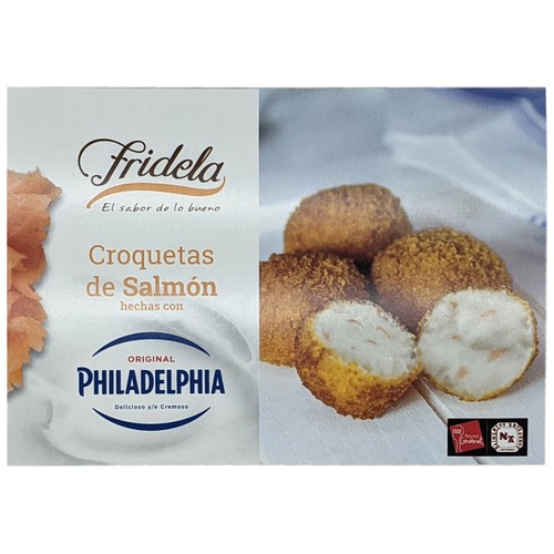 FRIDELA Croquetas congeladas de salmón y queso Philadelphia 280 g.