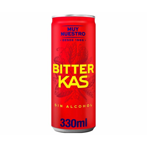 BITTER KAS Bitter sin alcohol lata 33 cl.