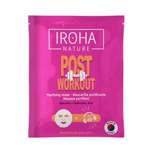IROHA NATURE Post workout Mascarilla facial purificante con spirulina y ácido Hialurónico.