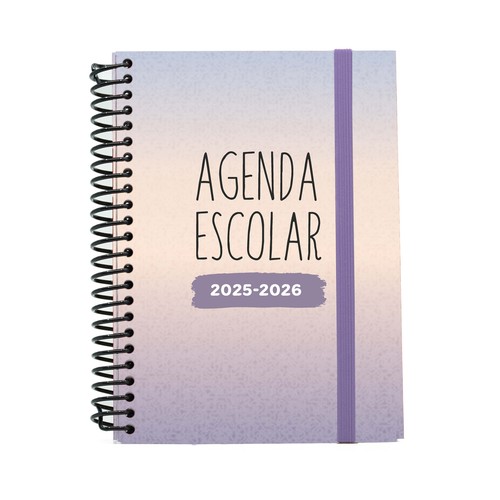 Agenda escolar 25/26, tamaño A6, surtido de colores, MIMBEK.