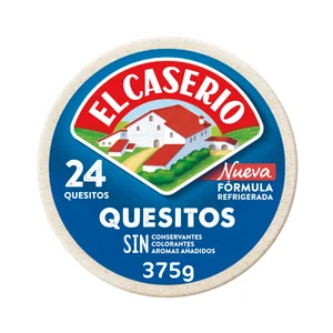 EL CASERÍO Queso en porciones 24 quesitos EL CASERIO 375 g.