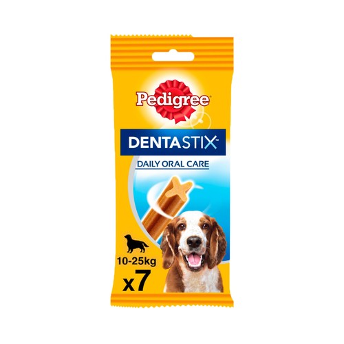 PEDIGREE Snack dental para perros de raza mediana PEDIGREE DENTASTIX 7 uds. 180 g.