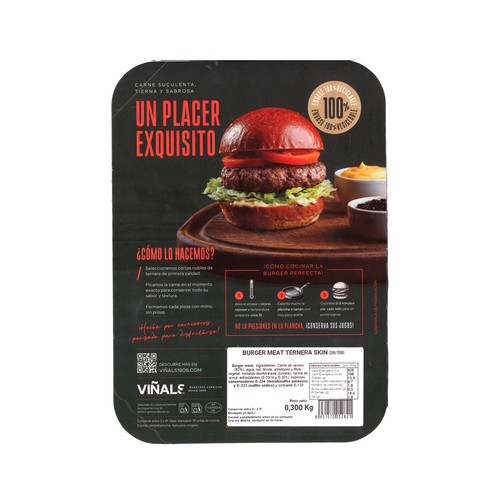 VIÑALS Hamburguesa de ternera 2 x 150 g.