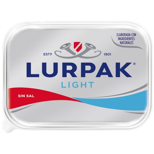 LURPAK Materia grasa (57%) light con mantequilla, tarrina 225 g.
