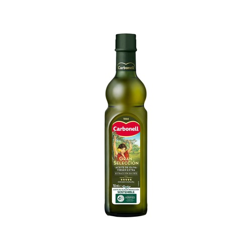 CARBONELL Gran Selección  Aceite de oliva virgen extra botella de cristal de 750 ml.