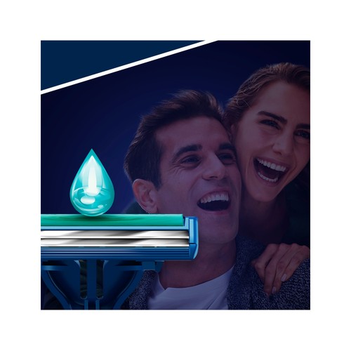 GILLETTE Maquinilla de afeitar desechable, con cabezal pivotante de doble hoja GILLETTE Blue II plus slalom 10 uds