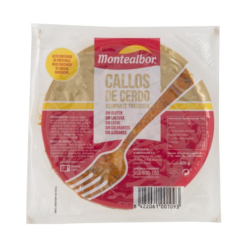 MONTEALBOR Callos de cerdo estilo tradicional, sin azucares, ni colorantes ni alérgenos, ni gluten ni lactosa MONTEALBOR 400 g.