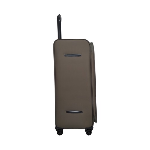 Maleta grande tipo trolley soft 8 ruedas lock 81cm gris. AIRPORT