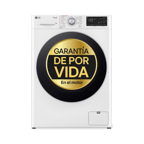 Lavadora LG F4WR5509A1W 9KG, clasificación energética: A, 1400RPM, H: 85cm, A: 60cm, F: 56,5cm.