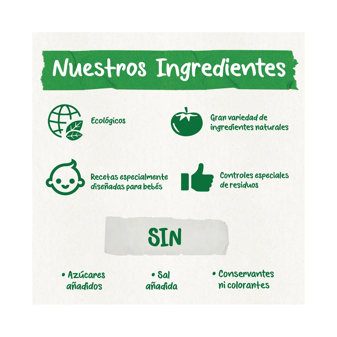Organic Tarrito de guisantes con patata y pollo, a partir de 6 meses 190 g.