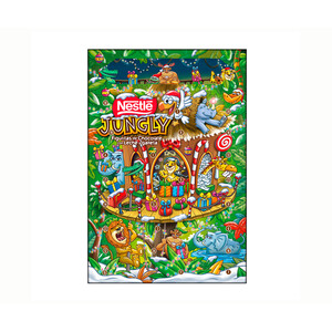 Imagen de NESTLÉ Jungly Calendario de adviento con figuritas de chocolate con leche 187 g.