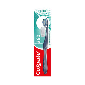 COLGATE Cepillo de dientes medio, para limpieza interdental y de encías COLGATE 360º.