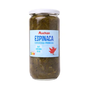PRODUCTO ALCAMPO Espinacas contenido reducido en sal bote 425 g.