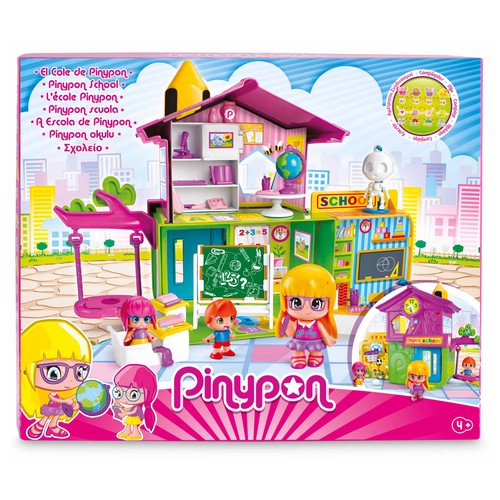 Escenario de juego El cole de Pinypon, incluye figuras y accesorios, PINYPON.