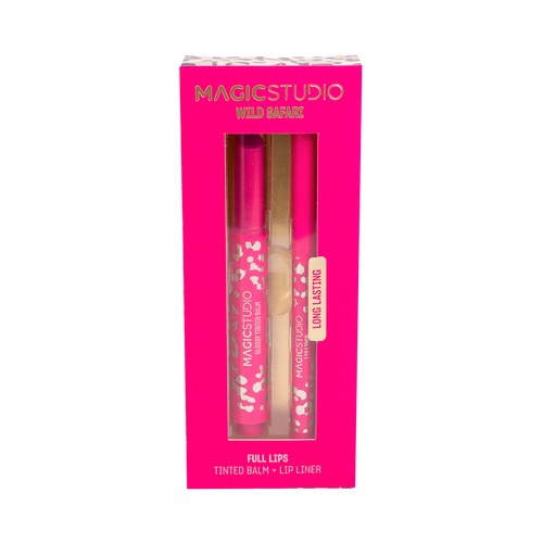 MAGIC STUDIO Wild safari Bálsamo labial con color y lápiz de labios.