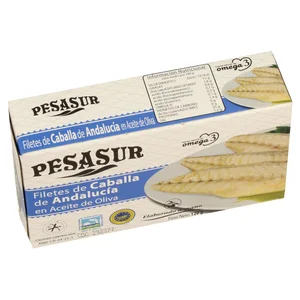 PESASUR Filetes de caballa de Andalucía en aceite de oliva 80 g.