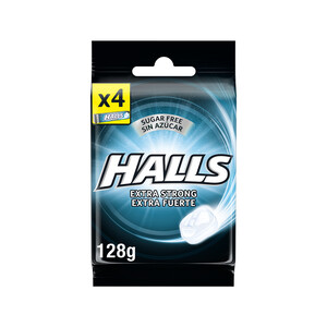 Imagen de HALLS Caramelos extra fuerte sin azúcares añadidos, 4 uds. x 128 g.
