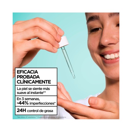 GARNIER Pure active salicylic Sérum facial anti-imperfecciones, fórmula ligera y de rápida absorción 30 ml. 