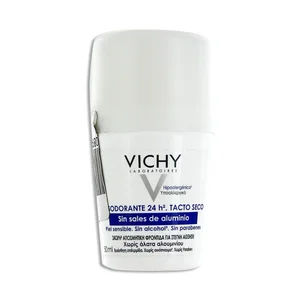 VICHY Desodorante roll on sin sales de aluminio, sin alcohol y sin parabenos VICHY 50 ml.