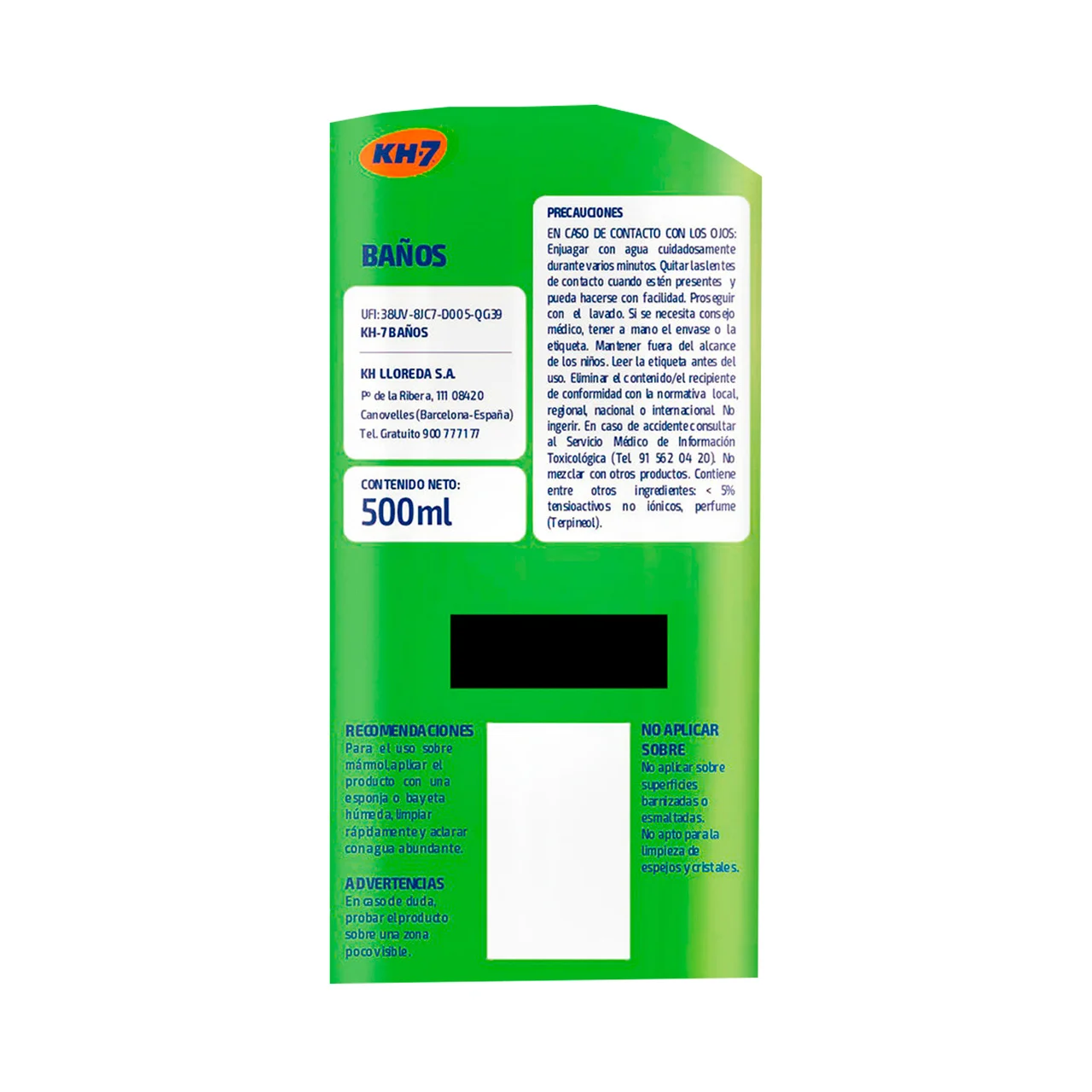 Limpiador de baños pistola 500 ml.