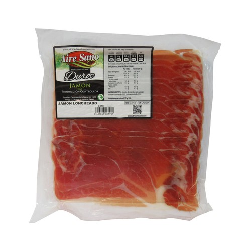 AIRESANO Jamón serrano curado raza Duroc, sin gluten y sin lactosa, cortado en lonchas AIRESANO 150 g.