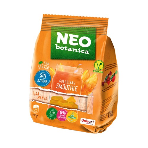 NEO BOTANICA Caramelos piña mango sin azúcares añadidos 150 g.