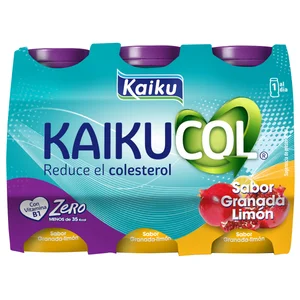 KAIKUCOL Yogur líquido con sabor granada y limón Zero 6 x 65 g.