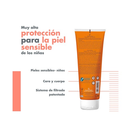THERMALE AVÉNE Leche solar protectora, especial niños, con FPS 50+ (muy alto) 250 ml.
