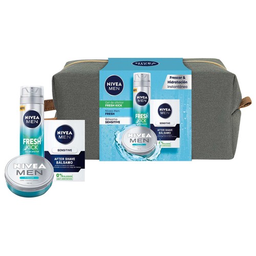 NIVEA Neceser con productos para el afeitado y el cuidado facial NIVEA Men.
