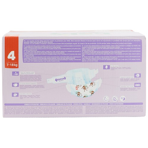 PRODUCTO ALCAMPO Baby Pañales talla 4 (7-18 kg) 114 uds.