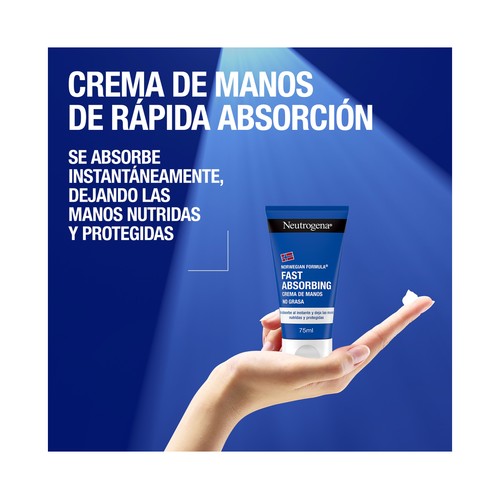 NEUTRÓGENA Crema de manos fórmula noruega, de textura ligera no grasa y rápida absorción para manos agrietadas 2 x 75 ml.