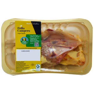 ALCAMPO CULTIVAMOS LO BUENO Carcasa de pollo campero, bandeja.