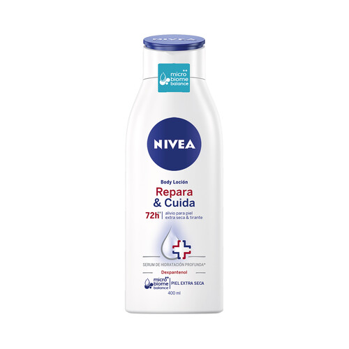 NIVEA Leche corporal con sérum de hidratación profunda NIVEA Repara & cuida 400 ml.