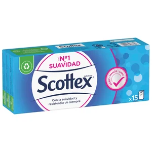 SCOTTEX Pañuelos de papel de 3 capas 15 uds.