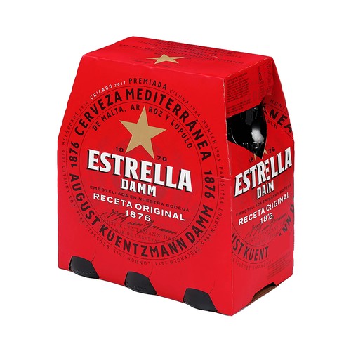 Cerveza ESTRELLA DAMM pack 6 uds. x 25 cl.