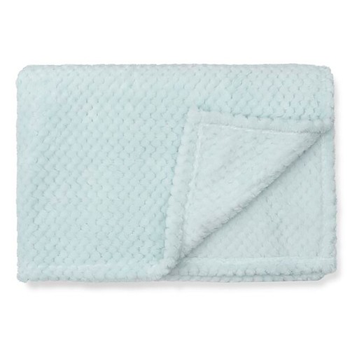 Manta bordada, diseño de oso con lazo, color verde, INTERBABY.