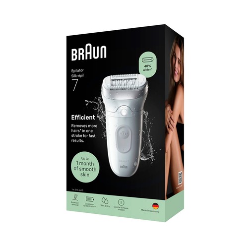 Depiladora eléctrica BRAUN Silk-épil SE 7-000, 2 velocidades, Wet and Dry