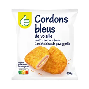 AUCHAN ECONOMICO Cordons bleus de pavo y pollo 800 g