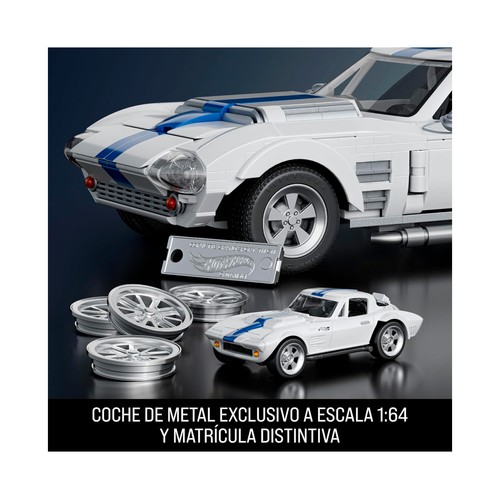 HOT WEELS Conjunto de Construcción Serie Élite Corvette coleccionable 918 Piezas +10 Años