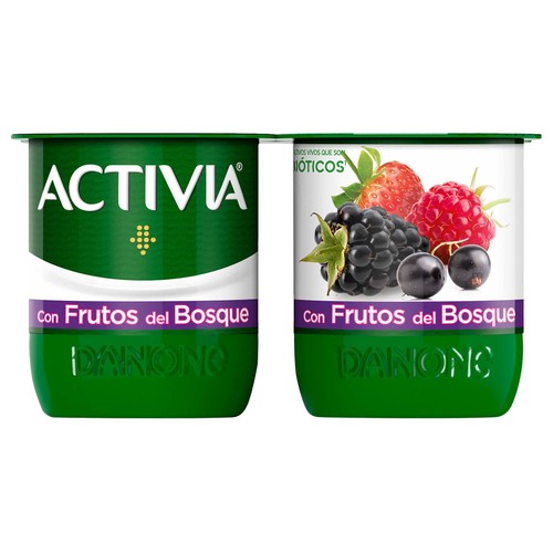 ACTIVIA Bífidus con frutos del bosque de Danone 4 x 120 g.