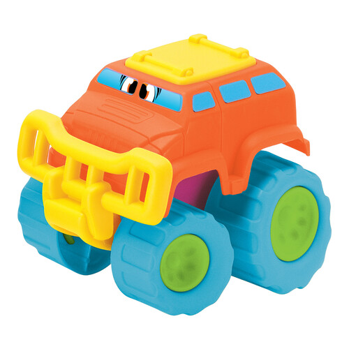 Coche con cara mini monster de colores ONE TWO FUN ALCAMPO.